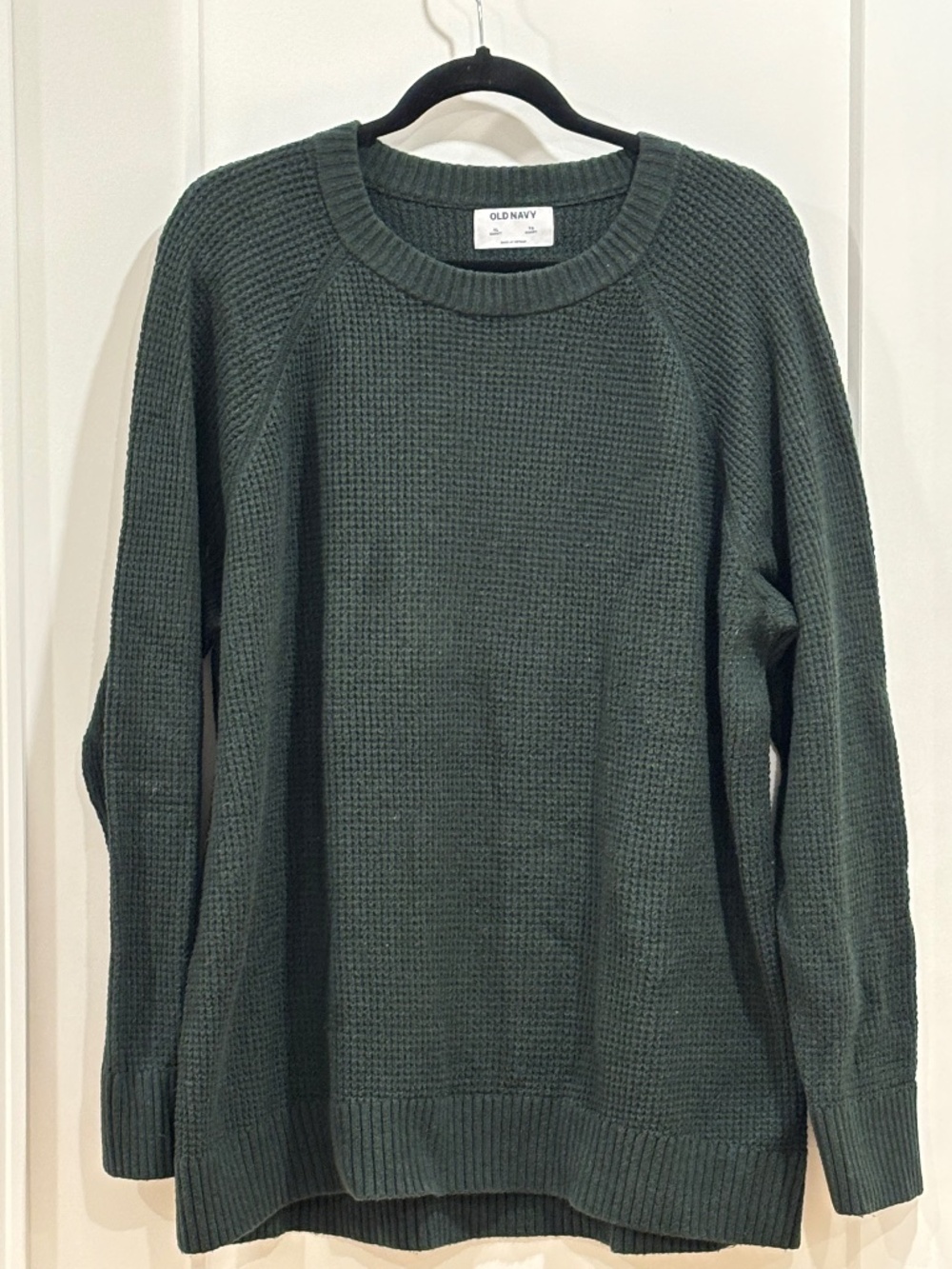 Old Navy Forest Green Textured Knit Raglan Sweater Plus Size 2X